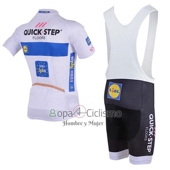 Quick Step Floor Ropa Ciclismo Culotte Corto 2018 Mangas Cortas Quick Step Floors Blanco
